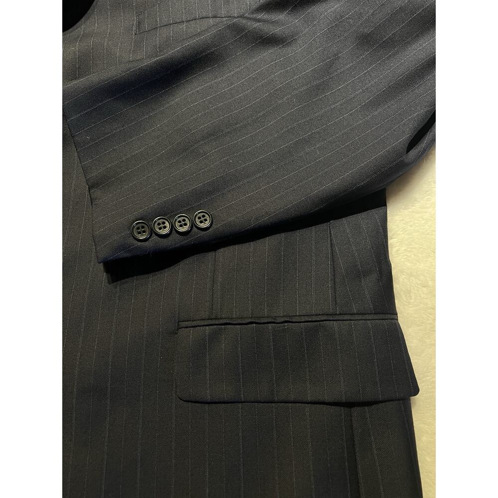 Daniel Cremieux Loro Piana 48R 42x28.5 Navy Blue Stripe Quality Suit - Picture 10 of 16